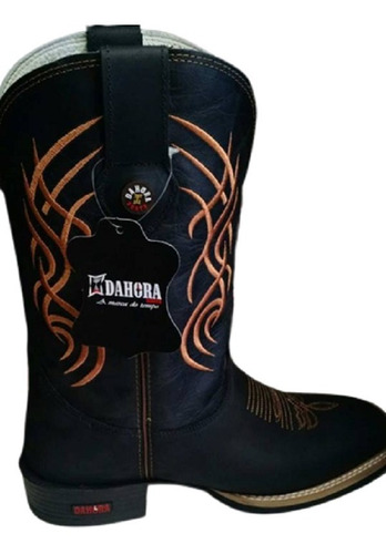Bota Country Texana Dahora Boots Ref 1627 Bico Quadrado Pto