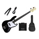 Kit Contrabaixo 4 Cordas Jazz Bass, Amplificador, Acessórios