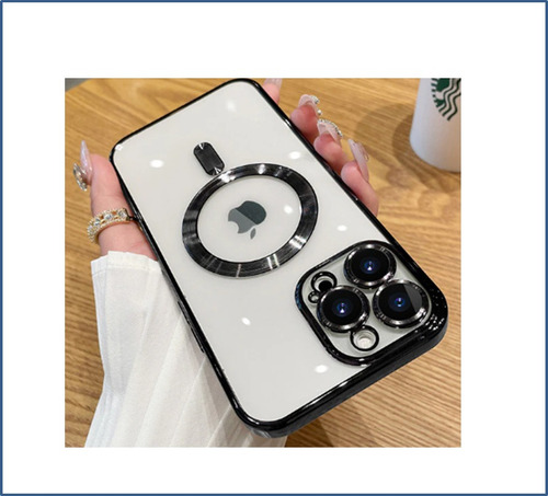 Carcasa Transparente Magnetica Magsafe iPhone Y Samsung X 3 