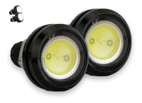 Par Focos Ojo Águila Universal 1 Led Cob Lupa Varios Colores