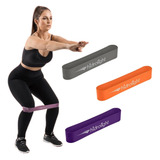 Kit C/3 Mini Band Exercícios Fitness Yoga Pilates Hidrolight