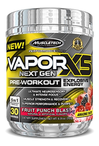 Pre Entreno Muscletech Vapor X5 30 Servicios