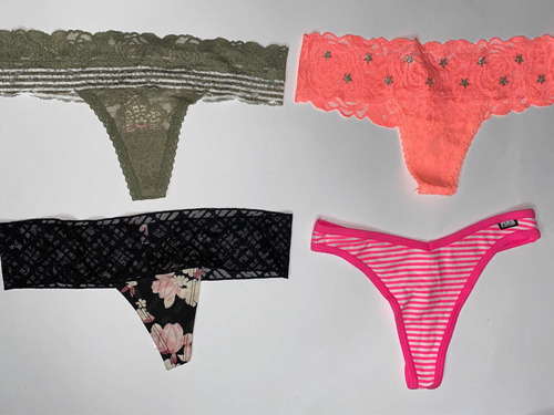 Victorias Secret Lencería  Panties Mayoreo Paquete 4 Tangas