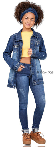 Roupa Infantil Jaqueta Casaco Blusa Jeans Fashion Menina