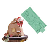 3d Navidad Santa Claus Silicona Fondant Moldes Chocolate Gum