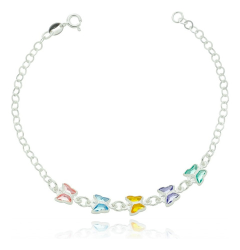 Pulseira De Prata Feminina 925 Legítima Adulto Pulso 18 Cm