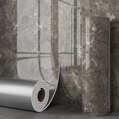Paneles Pegatinas Decorativas Pvc Brillante 60cm X 5m Color Gris Oscuro Rayas | Envío gratis