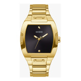 Reloj Para Caballero Color Negro Marca Guess Phoenix Color De La Correa Dorado