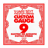 Cuerda Suelta Por Unidad Calibre 09 Ernie Ball 1009 Para Guitarra Eléctrica