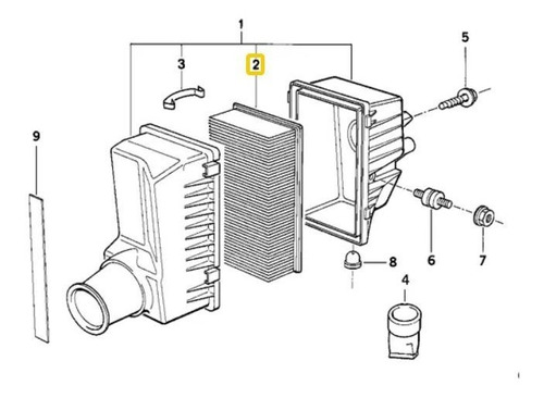 Filtro Aire Motor 726916 Bmw E34 520i 525i M5 M50 S38 Foto 2