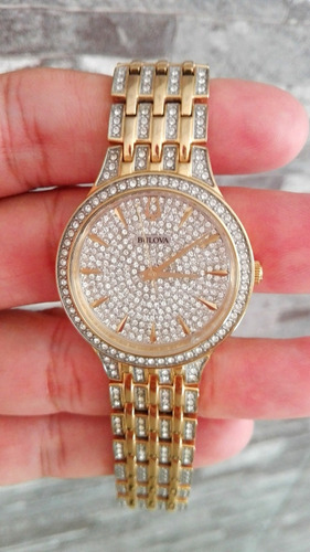 Hermoso Reloj Bulova Phantom Crystal Usado Muy Poco
