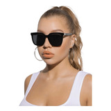 Lentes Gafas De Sol Para Mujer Casuales Moda Color De La Lente Negro