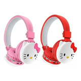 Audífono Bluetooth Niña Hello Kitty Ah-806d Rosa Diadema Color Rosado