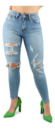 Jeans Dama Mezclilla Punto K Limited Casual Skinny