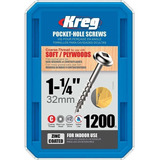 Kreg Tornillos De Zinc 32mm - 1 1/4'' X 1200 Unid  Sml-c125