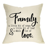 Family Quotes - Funda De Almohada Rústica Crazy Loud L...