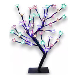 Arbol Navidad Bonsai Luminoso 48 Flores Led Rgb Multicolor