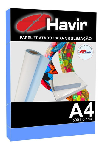 Papel Havir Transfer Sublimático 500fls A4 Fundo Azul