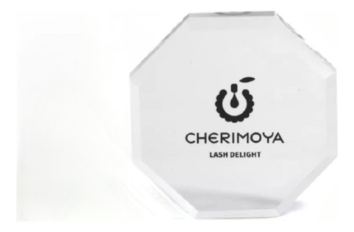 Placa De Vidrio Octogonal Para Pegamento Pestañas Cherimoya 