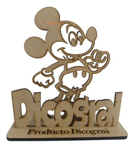 Centro De Mesa Mickey Nombre Personalizado 10pzs 20cm