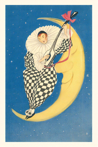 Vintage Journal Pierrot Playing Mandolin On Moon, De Found Image Press. Editorial Found Image Pr, Tapa Blanda En Inglés