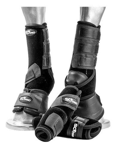 Kit Cloche Caneleira Splint Boot Joelheira Cavalo Scpro