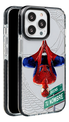 Funda Para iPhone Spiderman Tu Nombre Personalizado