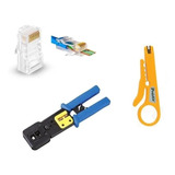 Kit Crimpiadora Rj45 Rj11 Rj12 Pasante 376z + Pela Cable Utp