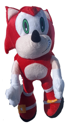 Boneco Sonic De Pelúcia Super Macia Vermelho 50cm