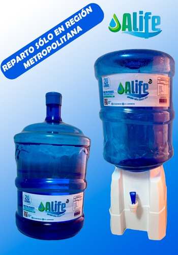 Agua Purificada Alcalina 2 Bidón + Dispensador Básico
