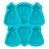 Molde Silicone Resina 6 Pingente Mini Nossa Senhora Baby 3cm