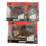 Minico Kit 3 Jurassic Park Velociraptor Malcom Tyrannosaurus