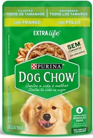 Pack 10 Uni. Dog Chow Cachorros Con Pollo 100 Gr