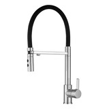 Icasa Shop Ic-963-2 Torneira Gourmet De Cozinha Flexível Com Saída Para Água Filtrada Misturador Monocomando Para Água Quente E Fria