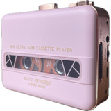 Walkman Fita Cassete Player Cor De Rosa Acabamento Em Cobre