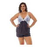 Pijama Feminino 52 54 56 58 60 62 Baby Doll S/bojo Plus Size