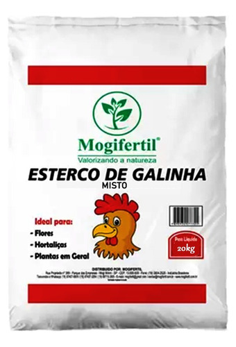 Substrato Esterco De Galinha 20 Kg Mogi Fertil