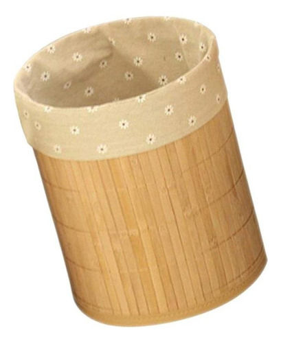 S Papelera De Bambú Plegable Ordenada Accesoiros Organizador