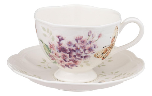 Juego De Taza Y Plato De Porcelana Lenox Butterfly Meadow...