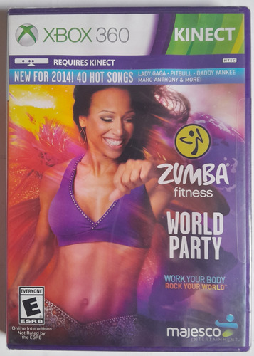 Jogo Zumba Fitness World Party Novo Lacrado Xbox 360 Cd.