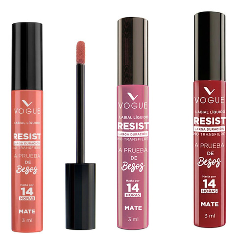 Combo Labial Liquido Vogue Resist 