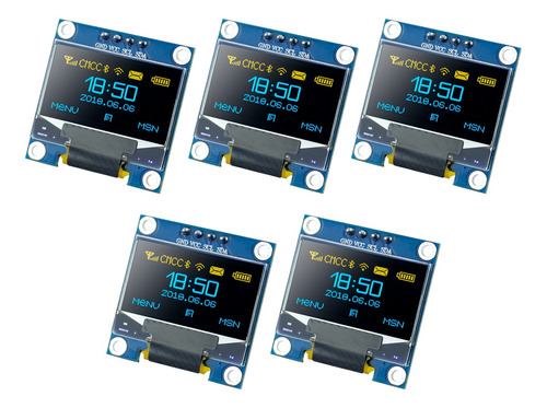 5 Pcs 0.96 Pulgadas Oled I2c Pantalla 128x64 Para Arduino