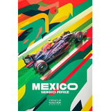 Poster Checo Pérez Gran Premio Cdmx Con Realidad Aumentada