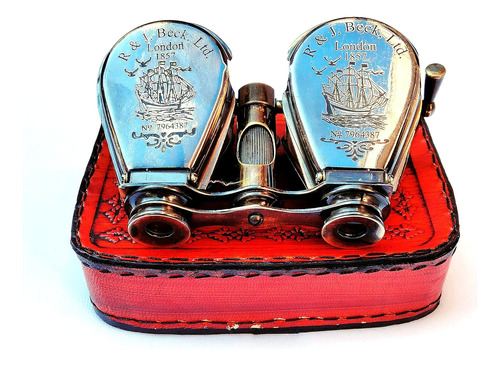 Binocular Vintage De Latón Antiguo Para Adultos Y Niños Para