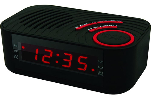 Coby Cbcr-100-blk Despertador Digital Con Radio Am/fm Y Alar