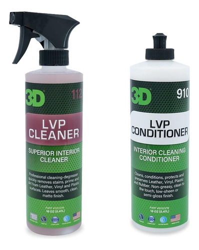 Kit 3d Limpieza Interior Lvp Conditioner Y Lvp Cleaner Cuero