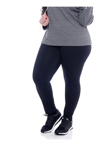 Calça Legging Plus Size Preta Tamanhos Grandes Atacado