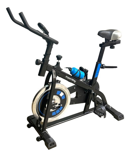 Bicicleta Spinning Ergométrica Importway 8kg Azul + Monitor