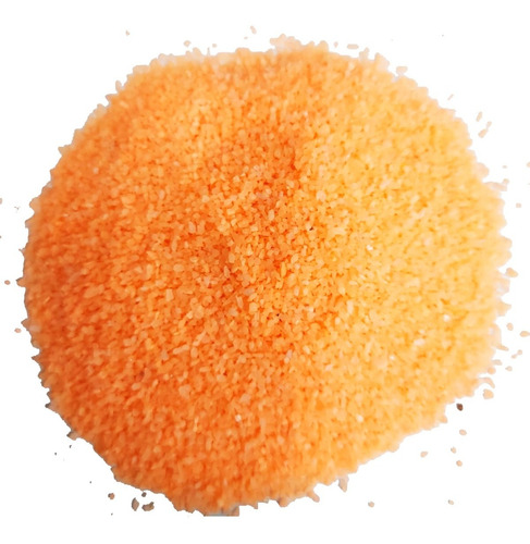 1 Kg Areia Para Aquario Dolomita Laranja Fluor Colorido N0