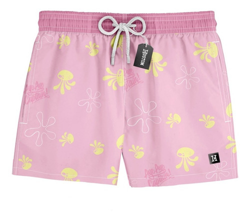 Short Praia Masculino Bob Esponja Águas Vivas Medusas 0188